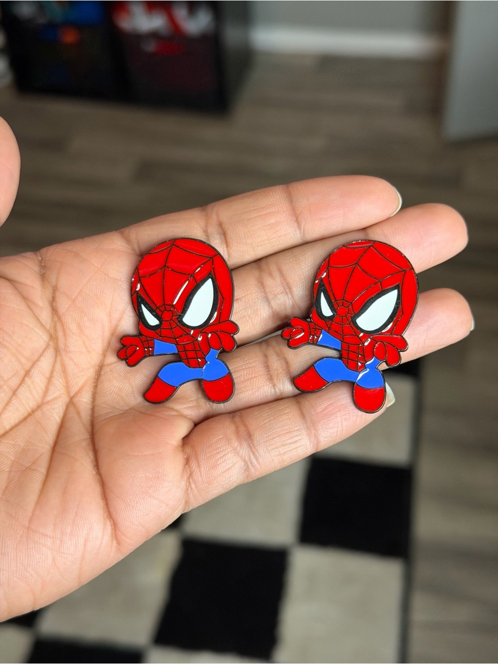 Kids Red Spiderman Superhero Enamel Pins